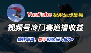视频号冷门赛道撸收益，YouTube搬运极限运动集锦，暴力起号，操作简单流量高，轻松日入5张-副业吧