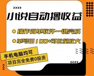 （11359期）小说全自动撸收益，操作简单，单号日入100+可批量放大-副业吧