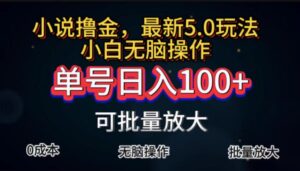 (11651期)全自动小说撸金,单号日入100+小白轻松上手,无脑操作-副业吧