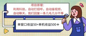 （11722期）ai语聊，单窗口收益50+，单机收益500+，无脑挂机无脑干！！！-副业吧