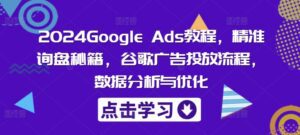 2024Google Ads教程，精准询盘秘籍，谷歌广告投放流程，数据分析与优化-副业吧