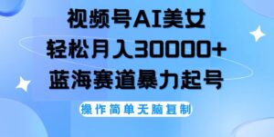 （12125期）视频号AI美女跳舞，轻松月入30000+，蓝海赛道，流量池巨大，起号猛，无…-副业吧