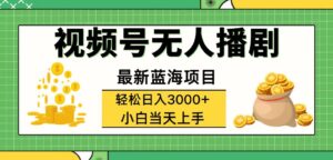 （12128期）视频号无人播剧，轻松日入3000+，最新蓝海项目，拉爆流量收益，多种变…-副业吧