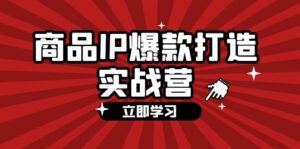 (12136期)商品-IP爆款打造实战营【第四期】,手把手教你打造商品IP,爆款 不断-副业吧