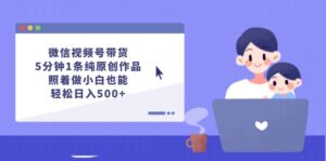 (12218期)微信视频号带货,5分钟1条纯原创作品,照着做小白也能轻松日入500+-副业吧