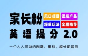 家长粉：英语提分 2.0，一个人人可做的刚需、暴利、超长期项目-副业吧