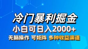 (12440期)最新冷门蓝海项目,无脑搬运,小白可轻松上手,多种变现方式,一天十几…-副业吧