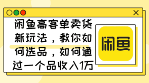 (12387期)闲鱼高客单卖货新玩法,教你如何选品,如何通过一个品收入1万+-副业吧