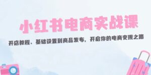 （12367期）小红书电商实战课：开店教程、基础设置到商品发布，开启你的电商变现之路-副业吧