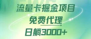 （12321期）流量卡掘金代理，日躺赚3000+，变现暴力，多种推广途径-副业吧