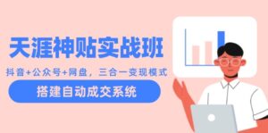 天涯神贴实战班:抖音+公众号+网盘,三合一变现模式,搭建自动成交系统-副业吧