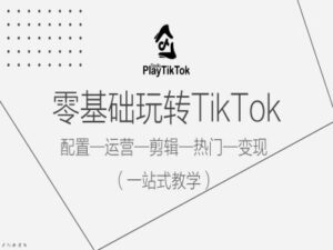 零基础玩转TikTok，配置一运营一剪辑一热门一变现，一站式教学-副业吧
