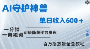 制作各省守护神，100多W播放量的视频只需要1分钟就能完成-副业吧