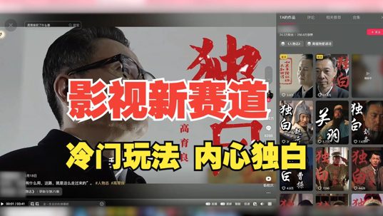 最新影视解说玩法，人物独白，30天涨粉24万+，全流程拆解-副业吧