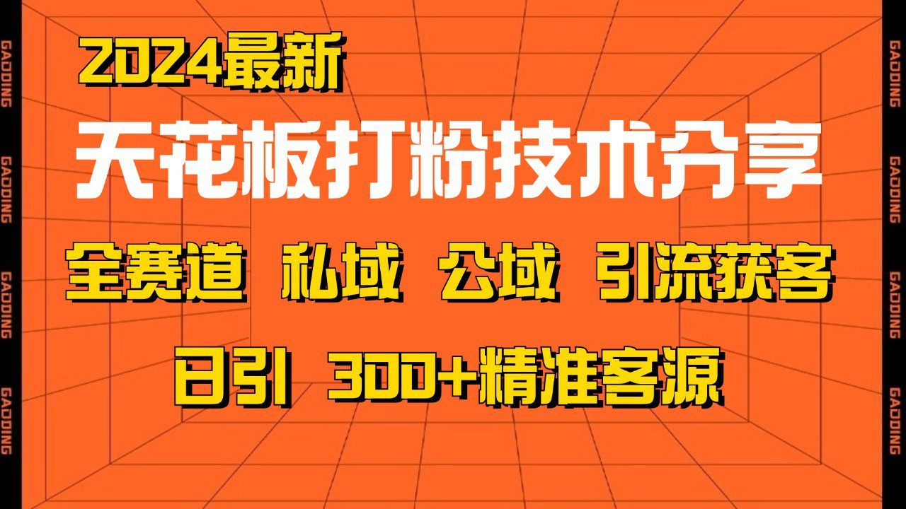 天花板打粉技术分享，野路子玩法 曝光玩法免费矩阵自热技术日引2000+精准客户-副业吧