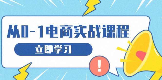 从零做电商实战课程,教你如何获取访客、选品布局,搭建基础运营团队-副业吧