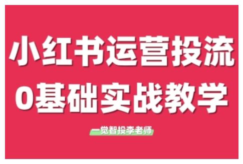 小红书运营投流，小红书广告投放从0到1的实战课，学完即可开始投放-副业吧