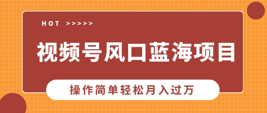 （13945期）视频号风口蓝海项目，中老年人的流量密码，操作简单轻松月入过万-副业吧