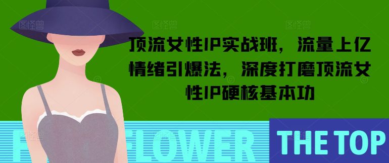 顶流女性IP实战班，流量上亿情绪引爆法，深度打磨顶流女性IP硬核基本功-副业吧