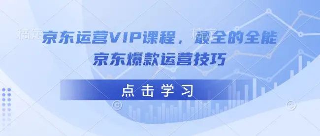 京东运营VIP课程，最全的全能京东爆款运营技巧-副业吧