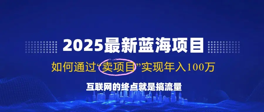 2025最新蓝海项目，零门槛轻松复制，月入10万+，新手也能操作！-副业吧