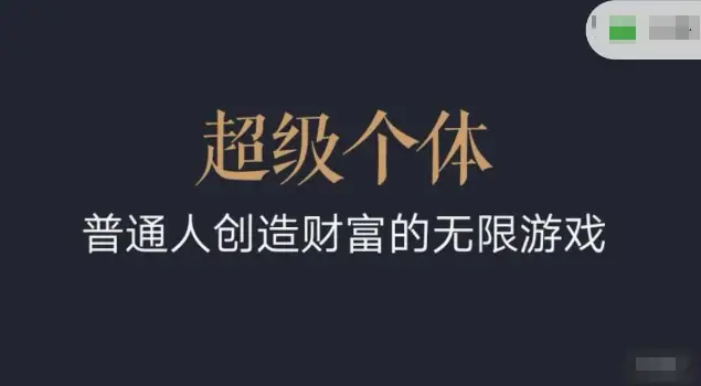 超级个体2024-2025翻盘指南，普通人创造财富的无限游戏-副业吧