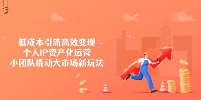 低成本引流高效变现，个人IP资产化运营，小团队撬动大市场新玩法-副业吧