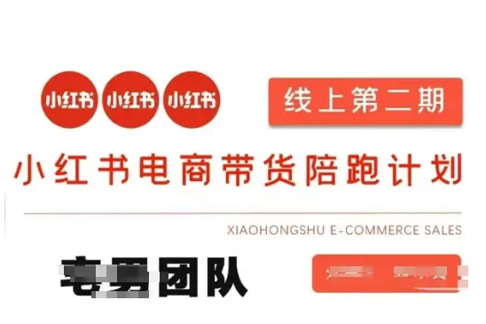 小红书电商带货课2期，月利润20个的小红书电商的有货源，无货源，虚拟产品，付费投流等整套玩法-副业吧