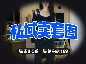 私域卖套图每天3-5单，每单利润99-副业吧