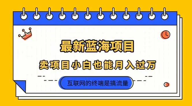 2025年最新蓝海项目，卖项目小白也能月入过万-副业吧