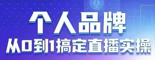个人品牌：从0到1搞定直播实操，用直播为你的个人品牌赋能，六大实操板块，放大个人影响力-副业吧