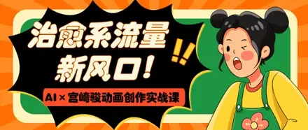 治愈系流量新风口，AI+宫崎骏动画创作实战课，从0到1打造爆款视频-副业吧