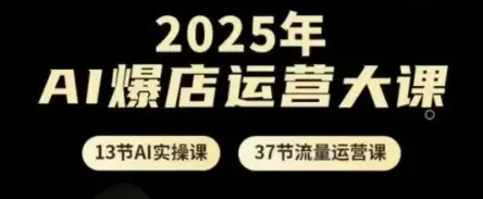 2025年AI爆店运营大课，13节AI实操课+37节流量运营课-副业吧