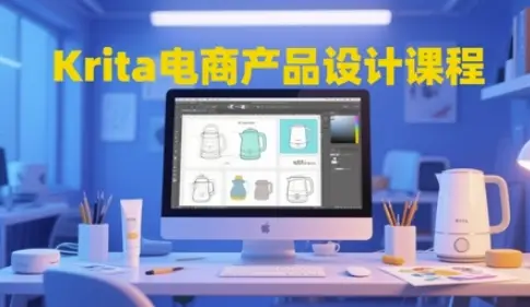 Krita电商产品设计课程，掌握从工具使用到创意落地的全链路设计能力-副业吧