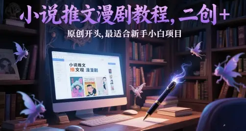 小说推文漫剧教程，二创+原创开头，最适合新手小白项目-副业吧