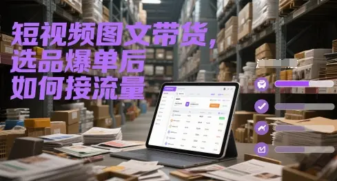 短视频图文带货，选品爆单后如何接流量-副业吧