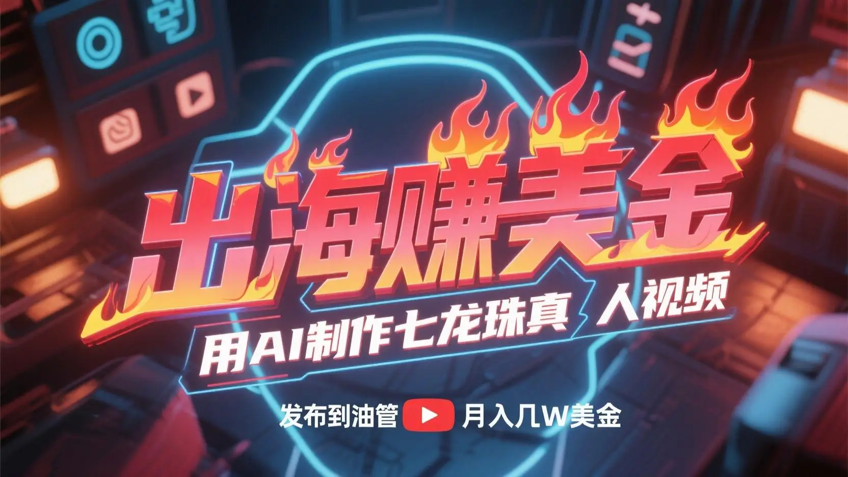 出海赚美金，用AI制作七龙珠真人视频，发布到油管，条条爆火，月入几十K美金-副业吧