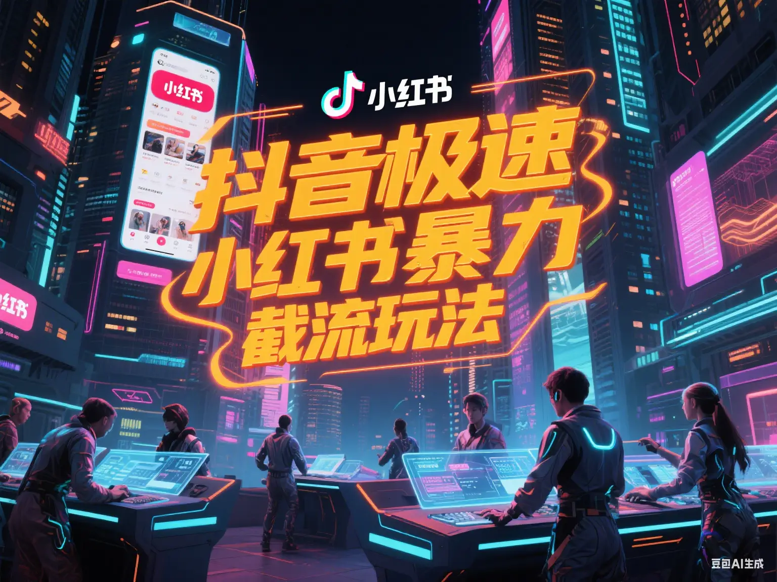 抖音极速拉新小红书暴力截流玩法-副业吧