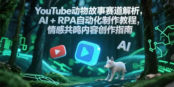 YouTube动物故事赛道解析，AI+RPA自动化制作教程，情感共鸣内容创作指南-副业吧