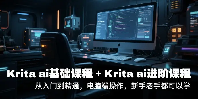krita ai基础课程+Krita ai进阶课程，从入门到精通，电脑端操作，新手老手都可以学-副业吧