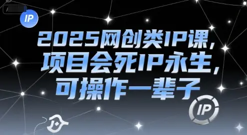 2025网创类IP课，项目会死IP永生，可操作一辈子-副业吧