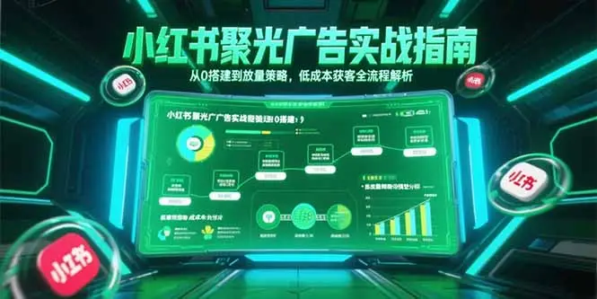 小红书聚光广告实战指南，从0搭建到放量策略，低成本获客全流程解析-副业吧