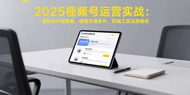 2025视频号运营实战：零粉丝开播策略，橱窗开通条件，剪辑工具深度解析-副业吧