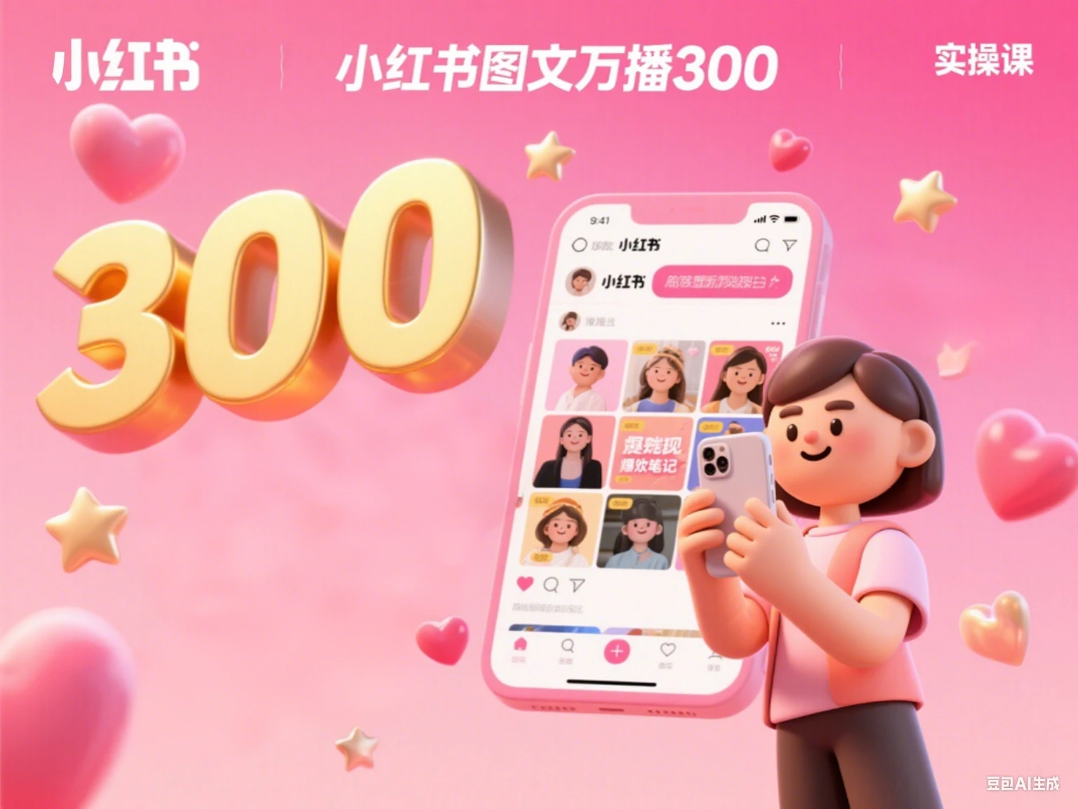 小红书图文 万播300实操课-副业吧