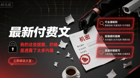 最新付费文：我的这些提醒，的确是透露了太多内幕-副业吧