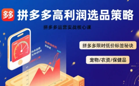 久号老师·拼多多选品暴利技术实战课-副业吧