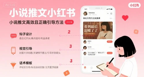小说推文小红书高转化引导方法实操课，小说推文高效且正确引导方法-副业吧