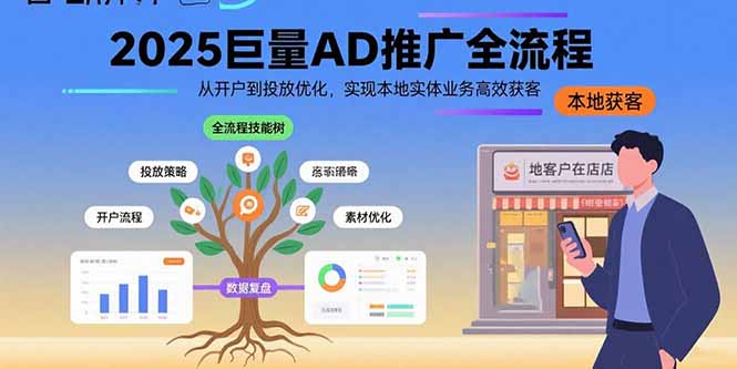 2025巨量AD推广全流程，从开户到投放优化，实现本地实体业务高效获客-副业吧