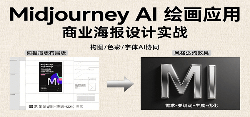 Midjourney AI绘画应用,关键词指令解析、漫画头像制作、海报设计、3D人物生成等-副业吧