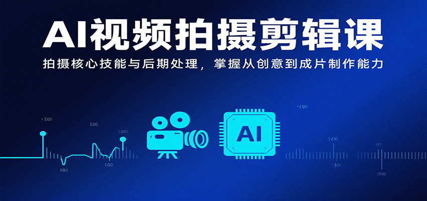 AI视频拍摄剪辑课,拍摄核心技能与后期处理,掌握从创意到成片制作能力-副业吧